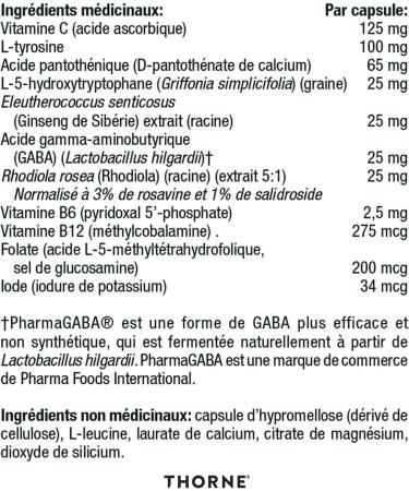 Thorne Mood Plus - Botanical Support for Mood and Stress Management - 120 Capsules - Buy Online on GoSupps.com
