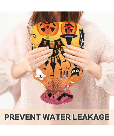 Naanle Black Cat Halloween Heat Bottle | 1L Transparent Hot Water Bottle & Hand/Foot Warmer for Pain Relief & Cold Therapy - Buy Online on GoSupps.com