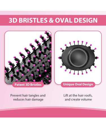 Buy MiroPure 4-in-1 Hair Dryer Brush - Hot Air Brush for Volumizing & Styling | Fast Drying Adjustable Heat Settings Oval Barrel - Rose Red | International Shipping Available - Buy Online on GoSupps.com