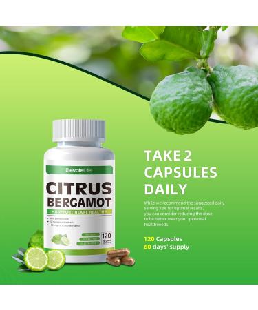ElevateLife Citrus Bergamot 1400mg 120 Capsules  - Buy Online on GoSupps.com