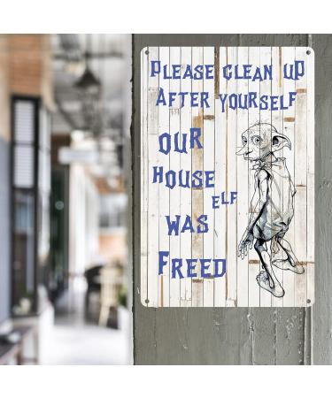 Cat Bathroom Quote Metal Tin Sign - Vintage Please Clean Up After Yourself - Funny Wall Decor for Toilet, Bathroom, WC - 8x12 Inch - Great Gift for Women, Men, Friends - Buy Online on GoSupps.com