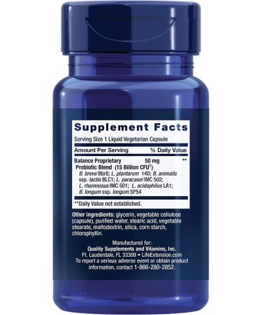 Life Extension FLORASSIST Balance - 30 Vegetarian Capsules for Digestive Health - Buy Online on GoSupps.com