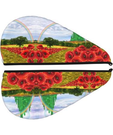 Poppies Field Yellow Brick Road Coral Fleece Dry Hair Hat Bathing Hat Used for Makeup and Bathing Poppies Field Yellow Brick Road One Size - Buy Online on GoSupps.com