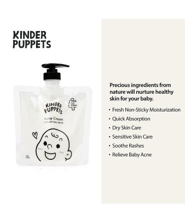 Organic Baby Lotion for Dry Sensitive Skin | Fragrance-Free Baby Moisturizer for Face & Body | Kinder Puppets Baby Care Products (4.65 fl. oz.) - Buy Online on GoSupps.com