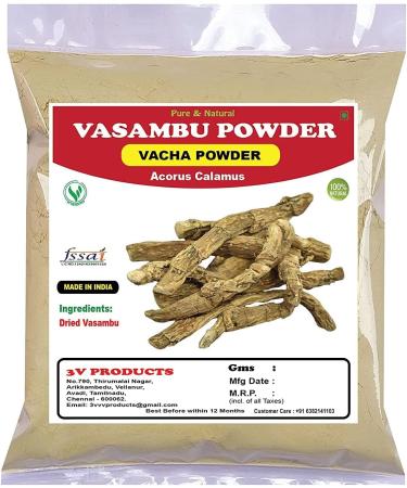 TARIBA Vasambu Powder 200g | Vacha Powder | Acorus Calamus | Sweet Flag Powder (Pack of 2x100g)