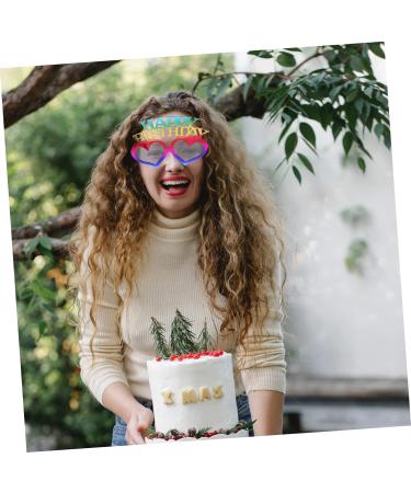HOMSFOU 2pcs Birthday Glasses Heart Shaped Sunglasses Summer Gifts Kids Sun Glasses Birthday Party Sunglasses Pool Party Sunglasses Luau Dress Eyeglasses Glasses Evening Dress Blindfold 14.5X14X9.5CMx4pcs Colorfulx4pcs - Buy Online on GoSupps.com
