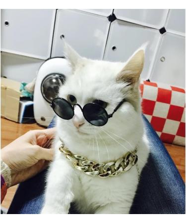Stock Show Funny Cute Dog Cat Sunglasses - Retro Fashion Eyewear for Pet Photos - Black - Buy Online on GoSupps.com