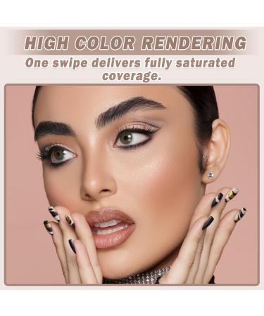 CAHIUYOA 2PCS Naked Matte Eyeshadow Palette - Neutral Nude & Smoky Eye Makeup Kit | Professional Natural Pigment Eyeshadows - Buy Online on GoSupps.com