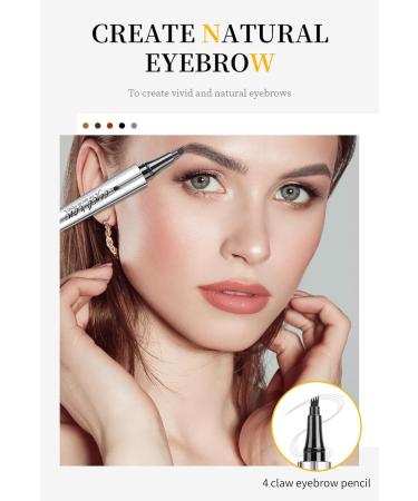Buy Waterproof Microblade Eyebrow Pencil - Long Lasting Smudge-proof Dark Brown Eyebrow Makeup for Natural Look | International Shipping Available - Buy Online on GoSupps.com