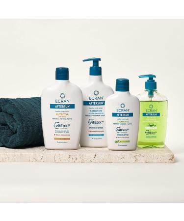  Ecran Ecran - Hydrating and repairing post sun milk with natural aloe vera moisturizes soothes relieves and repairs light texture and fast absorption formula with VitEox 80 - Pack of 3 x 200 ml - Buy Online on GoSupps.com