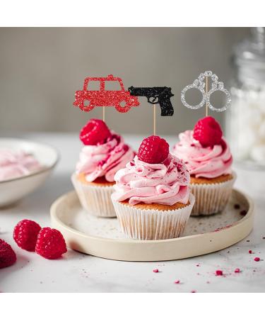 24Pcs Police Cupcake Toppers Police Officer Birthday Cupcake Toppers for Boys Blue&Black Glitter Policemen Cupcake Picks for Baby Shower Police Birthday/Officer Academy Graduation Party Decoration - Buy Online on GoSupps.com