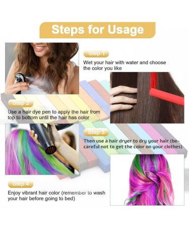Buy THNKSTAPS 24-Piece Temporary Hair Color Chalk Set for Kids | Washable Hair Dye for Parties Carnival Christmas & Halloween - Buy Online on GoSupps.com