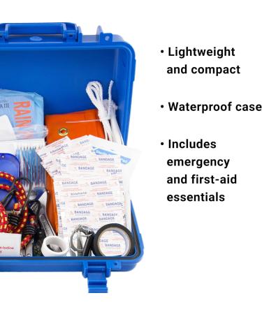Marine First Aid Kit with Emergency Survival Supplies - Waterproof Storage Case - Coastal Guard Approved - Buy Online on GoSupps.com