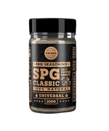 SPG Classic Steak Seasoning Blend With a Twist of Rosemary - Premium Salt Pepper Garlic & Rosemary Seasoning - Crafted for Irresistible Steaks - Large Jar (200g) - Buy Online on GoSupps.com
