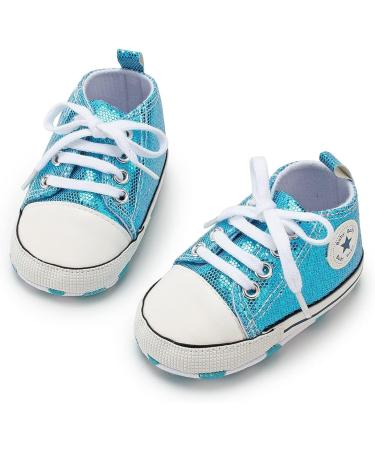 BAIELey High Top Canvas Sneakers for Baby Boys and Girls 6-12 Months - Blue - Buy Online on GoSupps.com
