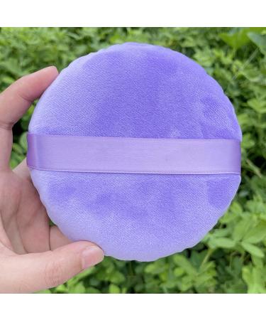 Ultra-Soft Purple Powder Puff | Large Fluffy Applicator for Loose Powder & Makeup Blending - International Shipping Available - Buy Online on GoSupps.com