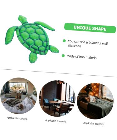 HOOTNEE Wall Art Crafts Iron Crafts Adorn Iron Turtle Decor Room Decor 21x21cm Green - Buy Online on GoSupps.com