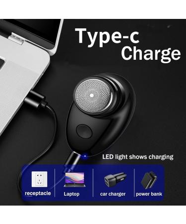 Mini Shaver Mini Electric Shaver Electric Razor for Men Mini Razor for Men USB Rechargeable Waterproof Portable Shavers Easy One-Button Wet and Dry Use Suitable for Home Car Travel(Black) 061 - Buy Online on GoSupps.com