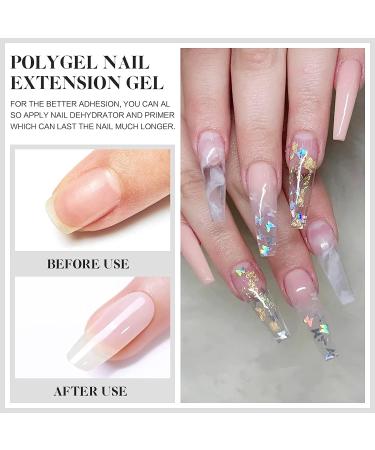 Morovan Poly Gel Nail Builder - 60ml Clear Nail Extension Gel for Trendy DIY Nail Art at Home - Buy Online on GoSupps.com