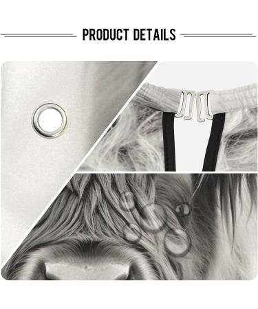 Kigai Highland Cow Barber Cape - Adjustable Waterproof Salon Hair Cutting Cape for Men & Women - Buy Online on GoSupps.com