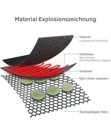 UTK Heating Belt & Cushion - 20 Jade Infrared Heating Pillows with Auto Switch-Off | EMF-Free & Smart Controller for Back Stomach and Loins - Buy Online on GoSupps.com