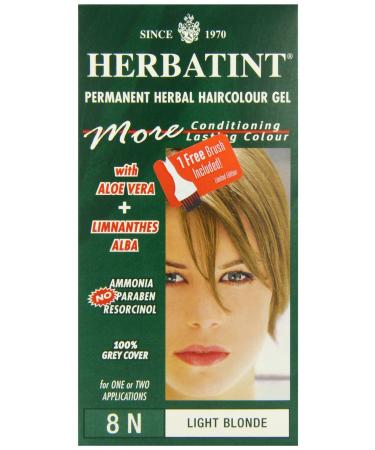 Herbatint Permanent Herbal Haircolour Gel 8N Light Blonde - 135 ml