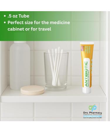 Drs. Pharmacy First Aid Antibiotic Ointment with Bacitracin Zinc 0.5 oz Made in USA - Buy Online on GoSupps.com