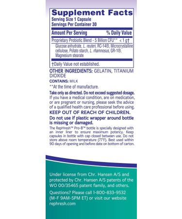 RepHresh Pro-B Probiotic Feminine Supplement - 60 Count - Buy Online on GoSupps.com