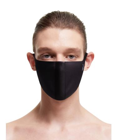 LOOKA | Mask That Keeps You Breathing | Droplet Blocking | Washable and Reusable | PLAY Mask Black Medium