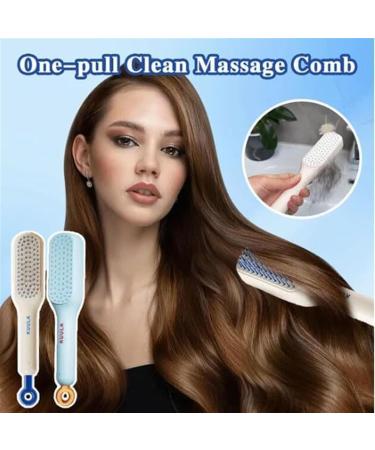 Self-Cleaning Anti-Static Massage Comb Easy Clean Hair Brush with Retractable Bristles One-Pull Clean Massage Comb with Retractable Bristles Hair Styling Tools for Women (Color : 3pcs-White) - Buy Online on GoSupps.com