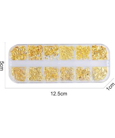 Sanwood 12 Grids Nail Art Flakes & Glitter - Colorful Sequins Gems & Shell Strass for DIY Manicure & Handicrafts - Buy Online on GoSupps.com