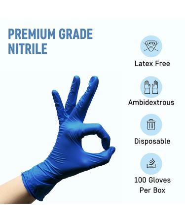 Powder Free Disposable Nitrile Gloves Medium 1000 Pack Case - Blue Medical Exam Glove - Bulk Supply - Buy Online on GoSupps.com