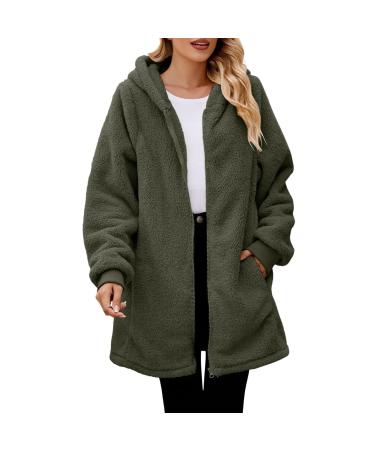 Hanxiulin fleece plush jacket fluffy warm zipper wool jacket women wool coat long arm winter coat jacket windproof autumn coat coat outerwear buffer jacket transition l ag