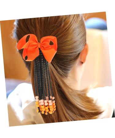 ifundom Ponytail Beads and Dreadlocks Afro Wigs Straight Human Hair Wig Decor Rainbow Hair Extensions for Braided Ponytail Extension for Women Beaded Hair Extension Bowknot Beaded Ponytail 29X16CM As Shown 04 - Buy Online on GoSupps.com