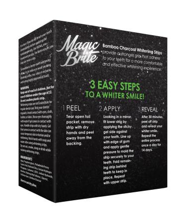 MagicBrite Bamboo Charcoal Teeth Whitening Strips - Premium At-Home Whitening Kit for Bright Smiles | International Shipping Available - Buy Online on GoSupps.com