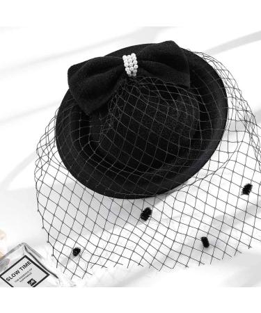 Shop Bohend 1920s Pearl Veil Lattice Headband - Black Fascinator Hair Clip for Weddings & Parties - Stylish Women's Accessory (1 Pack) - Buy Online on GoSupps.com