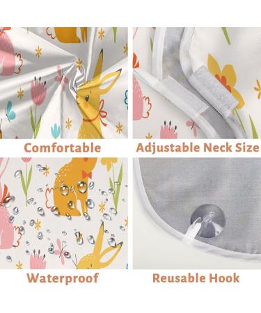 Beard Bib Apron for Men - Non-Stick Waterproof Hair Catcher & Grooming Cape with Rabbits Pattern - Buy Online on GoSupps.com
