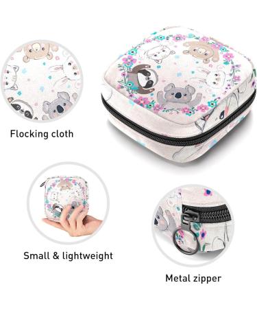 GIAPB Period Bag | Sanitary Napkin Storage & Travel Makeup Pouch | Bear Rabbit Cat Design | Color1584 - Buy Online on GoSupps.com