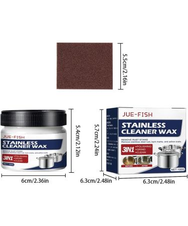 Metal Polishing Wax | Metal Care Stainless Cleaner Wax Rust Removal Cleaner Restorer Metal Polish Cleaner with Safe Ingredients for Pot Utensils Flume Faucet Range Hood Rowces - Buy Online on GoSupps.com