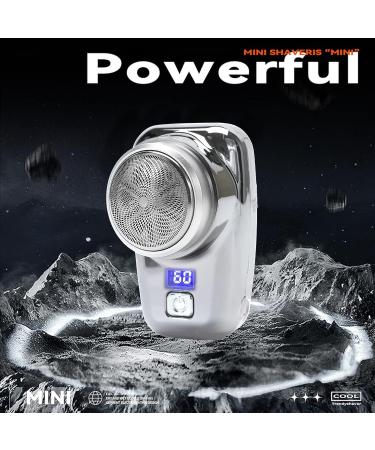 2023 Mini-Shave Portable Foil Shaver - Pocket Size Electric Razor for Men | USB Rechargeable & Washable | Perfect for Travel | Ideal Gift for Boyfriend, Father & Father-in-Law | Silvery - Buy Online on GoSupps.com