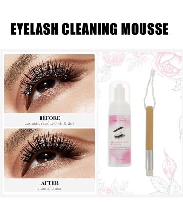 Angoily Eyelash Cleansing Mousse Shampoo Makeup Remover Eyebrow and Lash Eye Cleaner 2 in 1 Extend 1 count (Pack of 1) As Shown - Buy Online on GoSupps.com