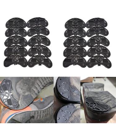 20pcs Rubber Heel Plates Shoe Repair Pads with Nails - Black - Buy Online on GoSupps.com