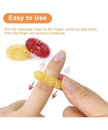 Redamancy 15 Pcs Acupressure Rings Sensory Rings Acupuncture Massage Rings Silent Stress Reducer for Stress Relief Anxiety Promoting Blood Circulation - Buy Online on GoSupps.com