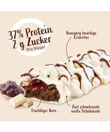 Buy Energybody Superbar Protein Bar - White Chocolate Jelly (24x50g) | High Protein (37%) & Low Sugar (2g) | Ideal Low Carb Nutrition - Buy Online on GoSupps.com