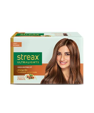 Streax Ultralights Hair Highlighting Kit Enriched with Argan & Walnut Oil - Soft Blonde - 2.10 fl Oz (60gr.)