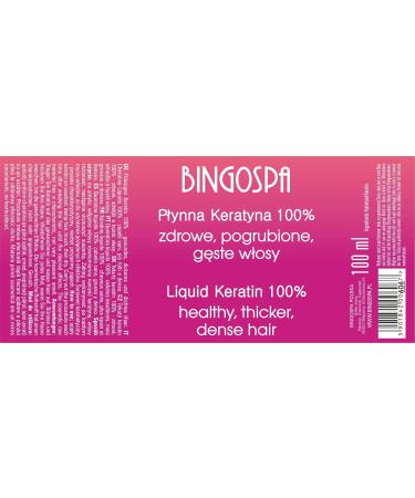 Liquid Keratin 100% for Strong & Shiny Hair - Repair Split Ends | 100ml BINGOSPA - Buy Online on GoSupps.com