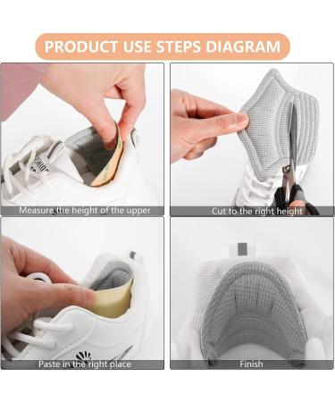4 Pairs Heel Guards for Loose Shoes - Back of Heel Cushion Inserts - Reusable Adhesive Liners for Improved Shoe Fit & Comfort (4 Black) - Buy Online on GoSupps.com
