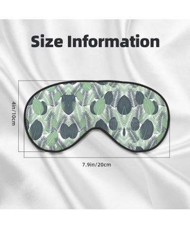 Green Tropical Leaves Print Unisex Sleep Mask - Double-Sided Eye Mask for Sound Sleep & Skin Care - Buy Online on GoSupps.com