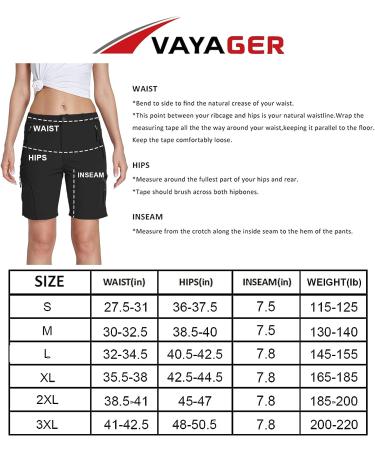 VAYAGER Women's Lightweight Hiking Cargo Shorts Black 3X-Large - Quick Drying & Zipper Pockets - Buy Online on GoSupps.com