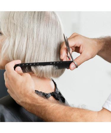 Carbon Fine Cutting Comb Carbon Fiber Salon Hairdressing Comb Hairdressing Comb Heat Resistant Barber Comb (3 Pieces Black) - Buy Online on GoSupps.com